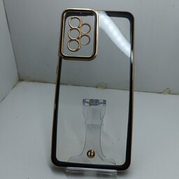 بک کاور  شفاف دور طلایی مناسب گوشی سامسونگ a72 (Samsung A72)