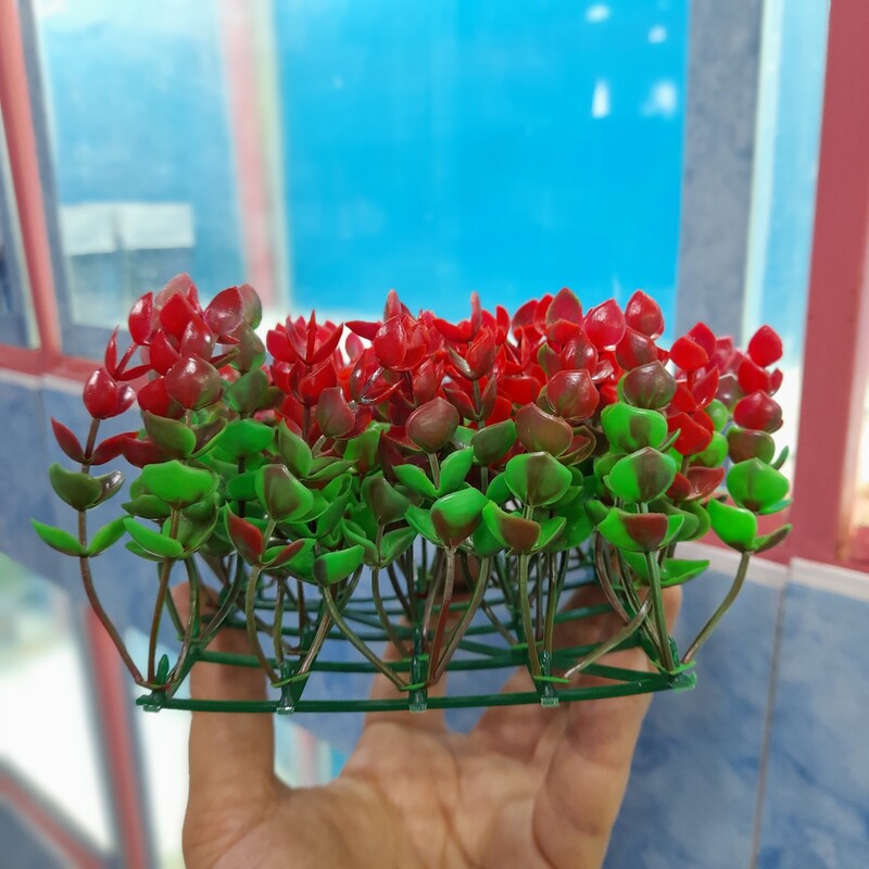 گیاه مصنوعی آکواریوم مدل کفی کد 28 (سبزقرمز)