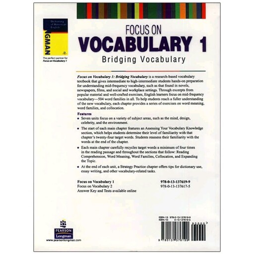 کتاب زبان Focus on Vocabulary 1 اثر Norbert Schmitt انتشارات Pearson

