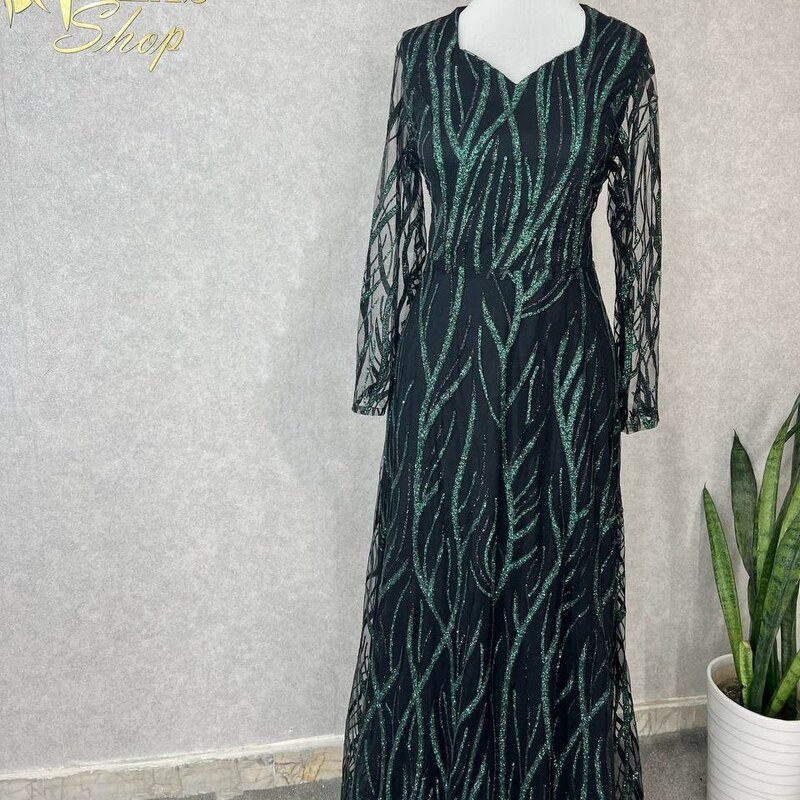 لباس بلند مجلسی درختی جنس شاین سایز48تا54 با ارسال رایگان 