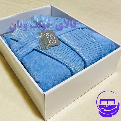 حوله تن پوش یا پالتویی EVLEN آبی سایز لارج و ایکس لارج(L-XL-125)