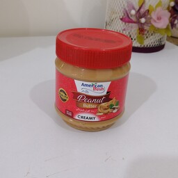کره بادام زمینی  امریکن 340 گرمی رنگ قرمز peanut butter creamy American  