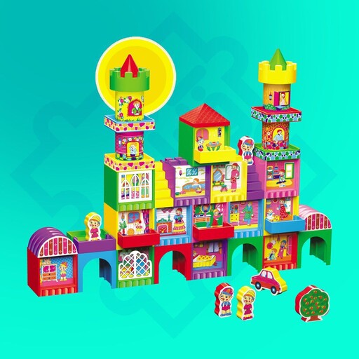 بازی هزار خانه فکر آذین، شامل چندین خانه، و...، جعبه چمدانی شکل، زیبا و متنوع با رنگنبدی های زیبا، جهت افزایش خلاقیت، و.