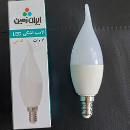 لامپ اشکی  7 وات آفتابی ایران زمین مناسب برای  لوستر  
