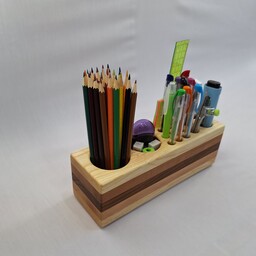 جا مدادی رو میزی چوبی پنج لایه. کد2.ساخته شده از چوب سنجد ،گردو ،زبان گنجشک ، گلابی .