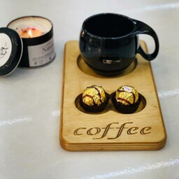 تخته سرو قهوه..برای نوشیدن قهوه اگه یه تخته سرو که جای شکلاتم داره داشته باشی عالی میشه