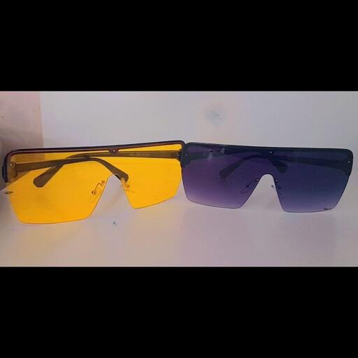 عینک آفتابی مردانه یوی 400 کار جدید رنگ شیشه رنگ زرد ومشکی داره ویه مدل هم شیشه مدل ایینه ای