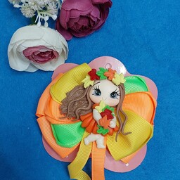 گل سر فانتزی دخترانه پاییزی پیکسل عروسکی پاییز دخترانه زنانه اکسسوری دخترانه