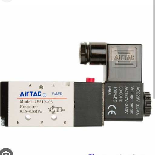 شیر برقی  برند AIR TAK.   مدل    4V210-06AG.  پنوماتیک. 220  ولت