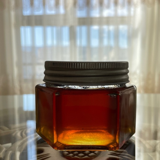 عسل معطر زرشک استان فارس صادراتی 200 گرمی ظرف شیشه خرس-خور  ارسال رایگان