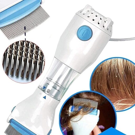 شپش گیر برقی شانه فلزی مناسب موی انسان و بدن حیوانات خانگی اصلی 6 فیلتره  v-comb
