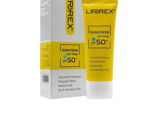 کرم ضد آفتاب پوست خشک و حساس لیپورکس (Liporex) بژ روشن 1