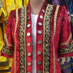 مانتو سنتی لری( سرداری مخمل زنانه لری سکه دوزی شده)  لباس محلی لرستان