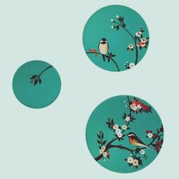دیوارکوب درخت و پرنده ست سه عددی پازلی رنگ دلخواه زیبا