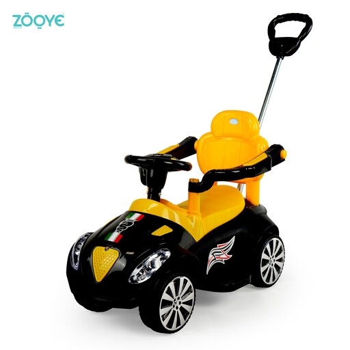 ماشین کودک پایی مدل z710  مشکی - زرد
