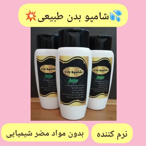 شامپو بدن طبیعی نرم کننده پوست ، با ارسال رایگان،  حاوی عصاره آلوئه ورا و عصاره چای سبز، رطوبت رسان 