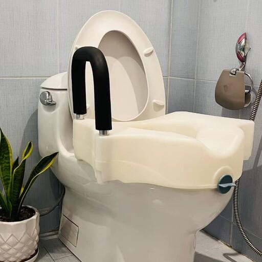 مکمل ارتفاع دهنده توالت فرنگی دسته دار  12 سانتی abs بادی با قابلیت جدا شدن دسته ها