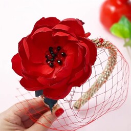 تل قرمز یلدا مدل گل بزرگ ارزان ترین قیمت برای اکسسوری یلدا