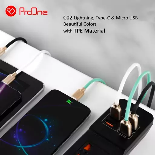 کابل تبدیل USB به لایتنینگ پرووان مدل PCC115 طول 1متر