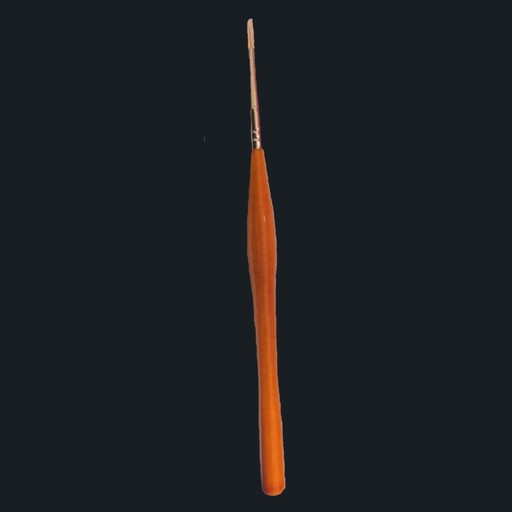 قلم موی گرد دسته چوبی شماره صفر