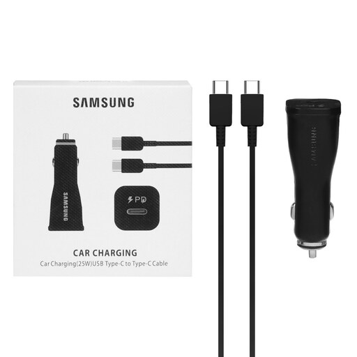 شارژر فندکی فست و PD پورتSamsung مدل EP-LN915U 25W به همراه کابل Type-C-کد3364