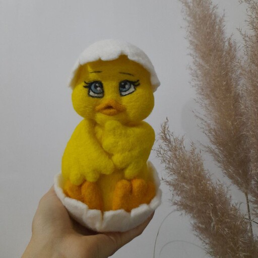 عروسک کِچه دست ساز جوجه تازه متولد.رنگ زرد.مناسب هدیه 