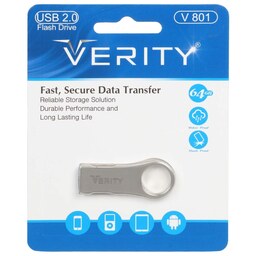 Verity V801 USB2.0 Flash Memory - 64GB (گارانتی آسان سرویس) نقره ای کد2315