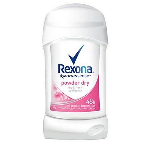 مام استیک ضد تعریق زنانه رکسونا REXONA مدل Powder Dry حجم 40 میلی لیتر