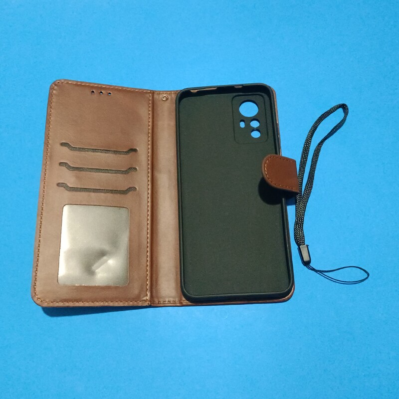 کیف کلاسوری چرمی مگنتی جا کارتی دار مناسب برای گوشی موبایل شیائومی Redmi note12s