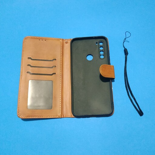 کیف کلاسوری چرمی مگنتی جا کارتی دار مناسب برای گوشی موبایل شیائومی Redmi note8
