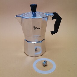 موکاپات قهوه ساز رو گازی اسپرسو برند بارنی 2 کاپ هدیه واشر و سوپاپ