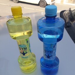 آب نوشیدنی دربسته بندی شکیل مدل دمبلی در4رنگ و فروش بصورت باکس 6عددی