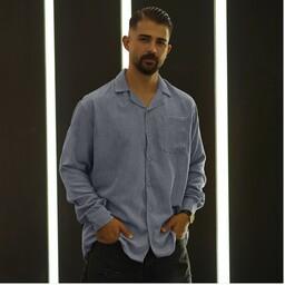 پیراهن مردانه کبریتی طوسی مدل Behtash