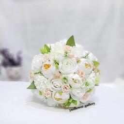 دسته گل مصنوعی عروس با ترکیب رنگ ملیح 