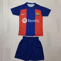 کیت باشگاهی بارسلونا-پیراهن شورتک-سایزبندی 1 الی 4-جنس فوق العاده عالی
