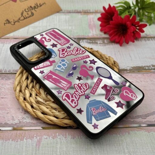 قاب گوشی Galaxy A73 5G سامسونگ اورجینال آینه ای لوکس  طرح باربی Barbie کد 77486