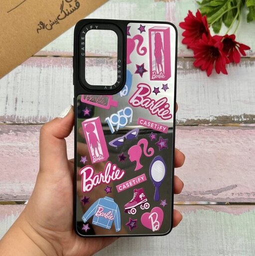 قاب گوشی Galaxy A73 5G سامسونگ اورجینال آینه ای لوکس  طرح باربی Barbie کد 77486