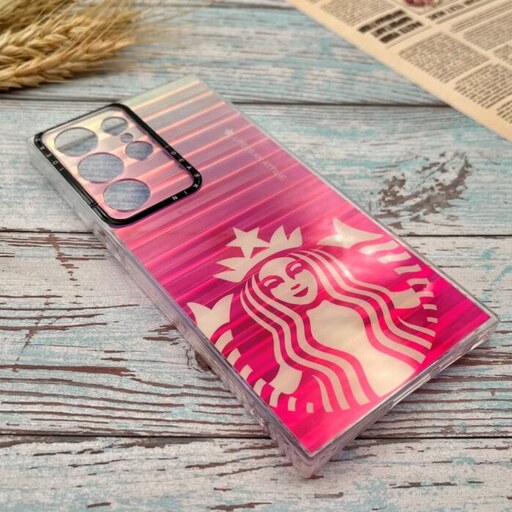 قاب گوشی Galaxy S23 Ultra سامسونگ هولوگرامی ضد ضربه طرح STARBUCKS کد 10348