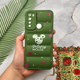 قاب گوشی Redmi Note 8 شیائومی پافری محافظ لنز دار طرح Mickey Mouse سبز کد 32592