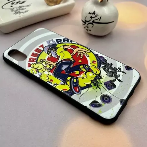 قاب گوشی iPhone X - iPhone XS آیفون دور ژله ای طرح برجسته فانتزی مدل Street Graffiti کد 34335