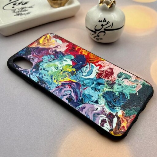 قاب گوشی iPhone X-  iPhone XS آیفون دور ژله ای طرح برجسته فانتزی مدل آبرنگی کد 31828