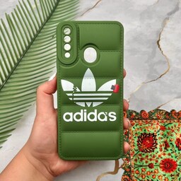 قاب گوشی Galaxy A20S سامسونگ پافری محافظ لنز دار طرح آدیداس adidas سبز کد 88174