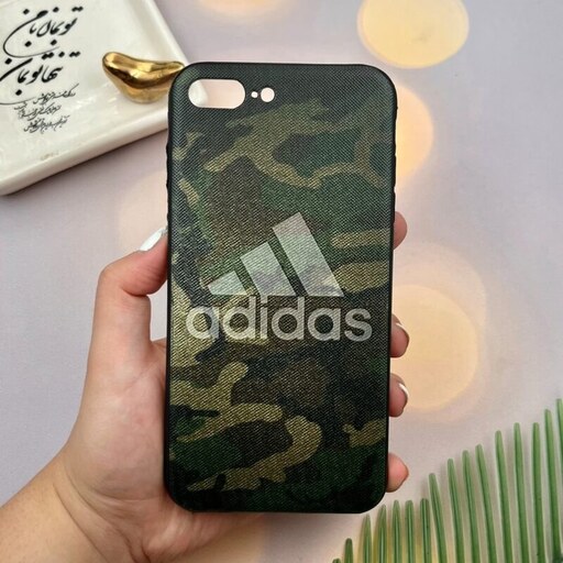 قاب گوشی iPhone 7 Plus - iPhone 8 Plus آیفون دور ژله ای طرح برجسته فانتزی مدل Adidas چریکی کد 46331