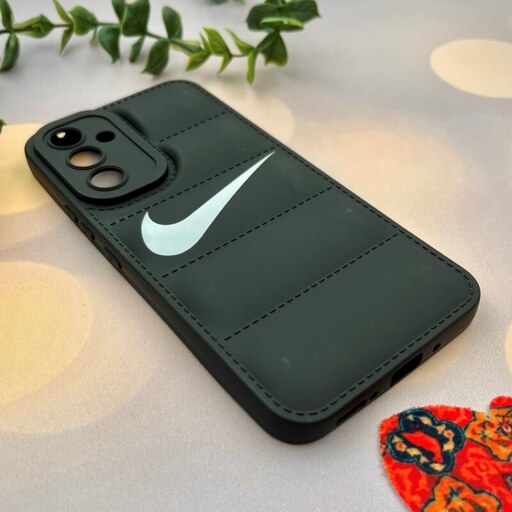 قاب گوشی Galaxy A54 5G سامسونگ پافری محافظ لنز دار طرح NIKE نایک مشکی کد 48469