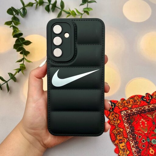 قاب گوشی Galaxy A54 5G سامسونگ پافری محافظ لنز دار طرح NIKE نایک مشکی کد 48469