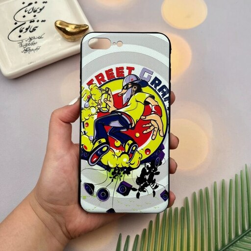 قاب گوشی iPhone 7 Plus - iPhone 8 Plus آیفون دور ژله ای طرح برجسته فانتزی مدل Street Graffiti کد 58529