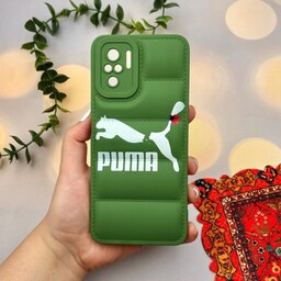 قاب گوشی Redmi Note 10 4G - Redmi Note 10S - Poco M5S شیائومی پافری محافظ لنز دار طرح PUMA پوما سبز کد 42558