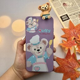 قاب گوشی iPhone 11 Pro Max آیفون سیلیکونی فانتزی عروسکی برجسته دیزنی طرح خرس Duffy محافظ لنز دار کد 85817