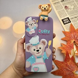 قاب گوشی Galaxy A54 5G سامسونگ سیلیکونی فانتزی عروسکی برجسته دیزنی طرح خرس Duffy محافظ لنز دار کد 93369