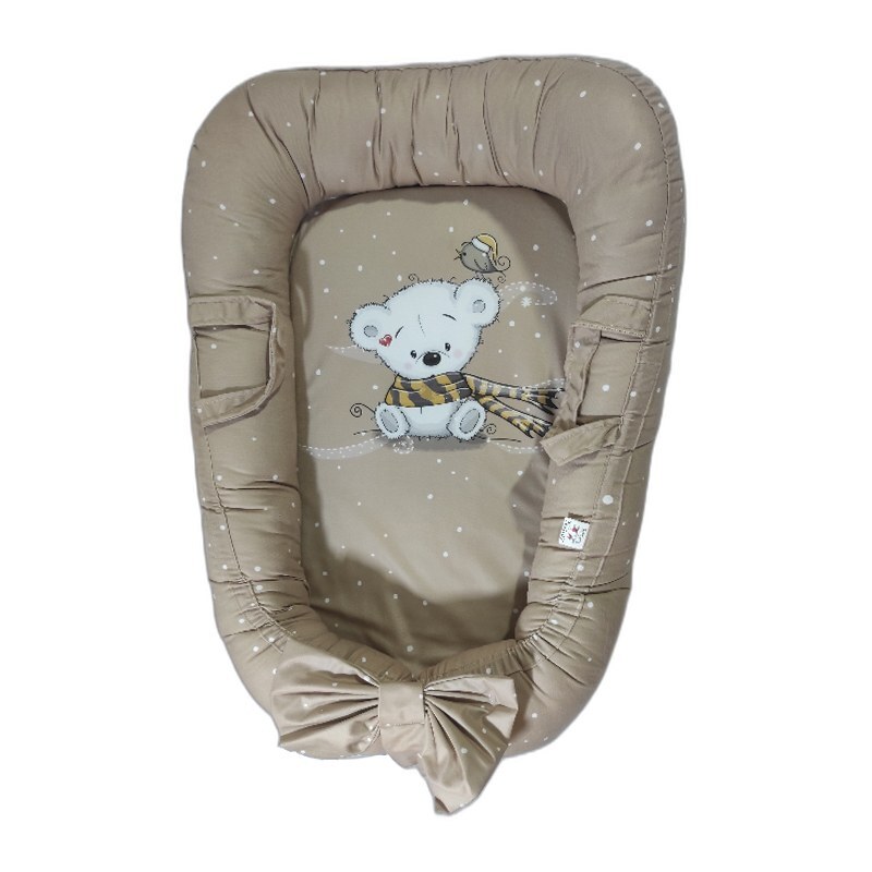  سرویس خواب نوزاد مدل خرس شالدار   مجموعه 5 عددی کد 4